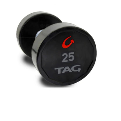 TAG R8DB 8 Sided Virgin Rubber Dumbbell Sets - R8DB-5-50 set