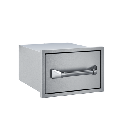 Twin Eagles 15-Inch Built-In Stainless Steel Paper Towel Drawer with Storage Tray - TEPT15SD-C