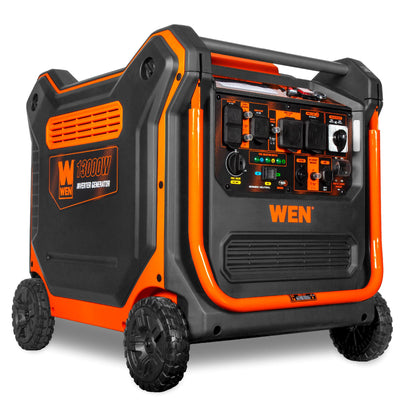 Wen WEN TF1300iX 13,000-Watt 120V/240V Tri-Fuel Inverter Generator with Quiet 550cc Engine, Electric Start, Wheel Kit, and CO Watchdog, Gas, Propane, and Natural Gas Powered - TF1300iX