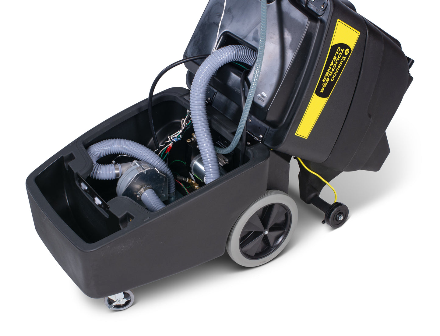 Tornado Touchless Restroom Cleaning Machine, 15 Gallon, Adjustable 500 PSI, 40' Solution Hose, 25' Vacuum Hoses, Chemical Metering - TP490-G15-U