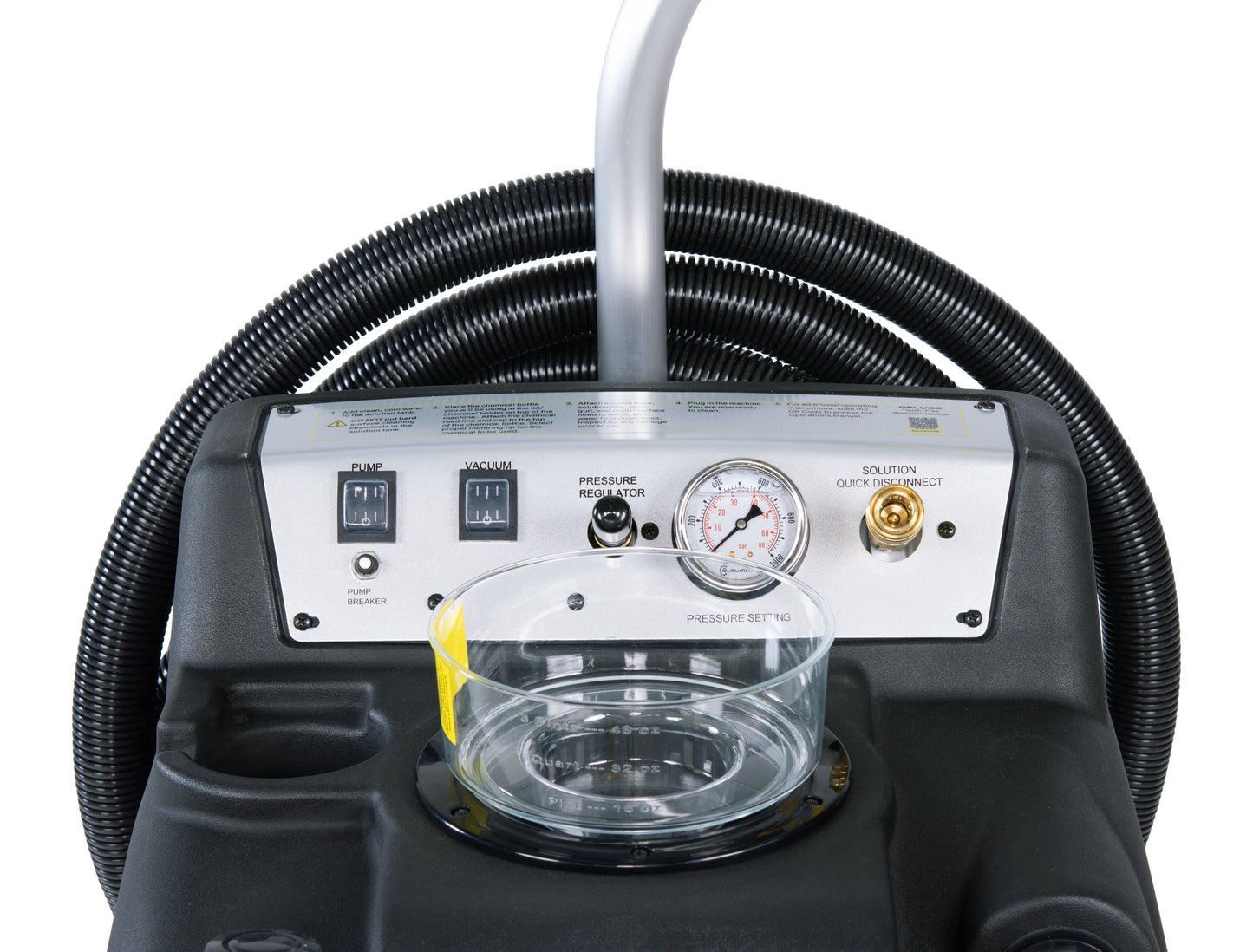 Tornado Touchless Restroom Cleaning Machine, 15 Gallon, Adjustable 500 PSI, 40' Solution Hose, 25' Vacuum Hoses, Chemical Metering - TP490-G15-U