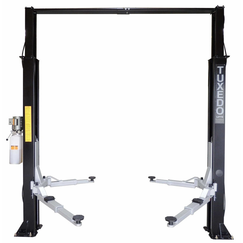 Tuxedo 9,000 lb Two Post Clear Floor - Asymmetric - TP9KAC-TUX