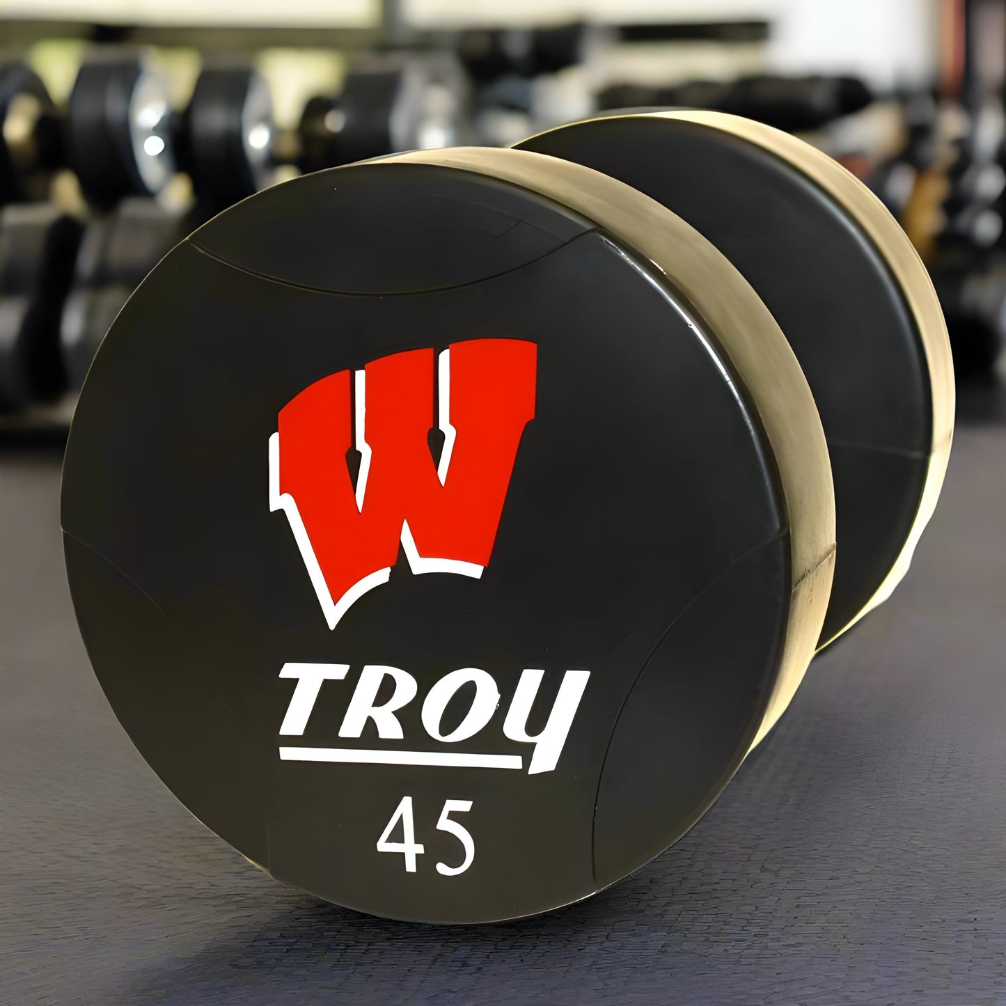 Troy Urethane T-Clog Logo Dumbbell Set - TSD-005-050UTL