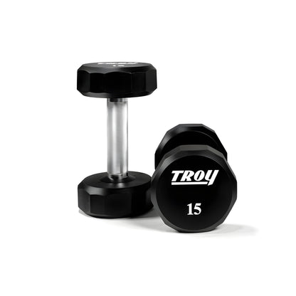 Troy TSD-U 12-Sided Urethane Encased Dumbbell Sets (Sold in 5lb Increments) - TSD-005-025U