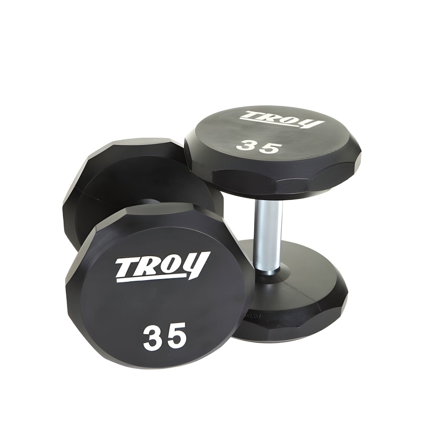 Troy TSD-U 12-Sided Urethane Encased Dumbbell Sets (Sold in 5lb Increments) - TSD-005-025U