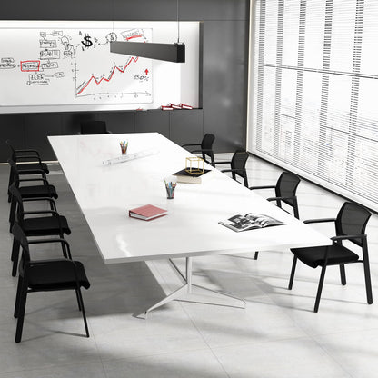 Tangkula Conference Room Chairs, Stackable Office Guest Chairs - 3*CB10544DK-2