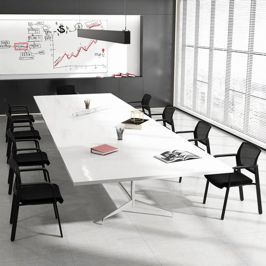 Tangkula Conference Room Chairs, Stackable Office Guest Chairs - 3*CB10544DK-2