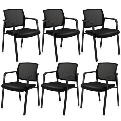 Tangkula Conference Room Chairs, Stackable Office Guest Chairs - 3*CB10544DK-2