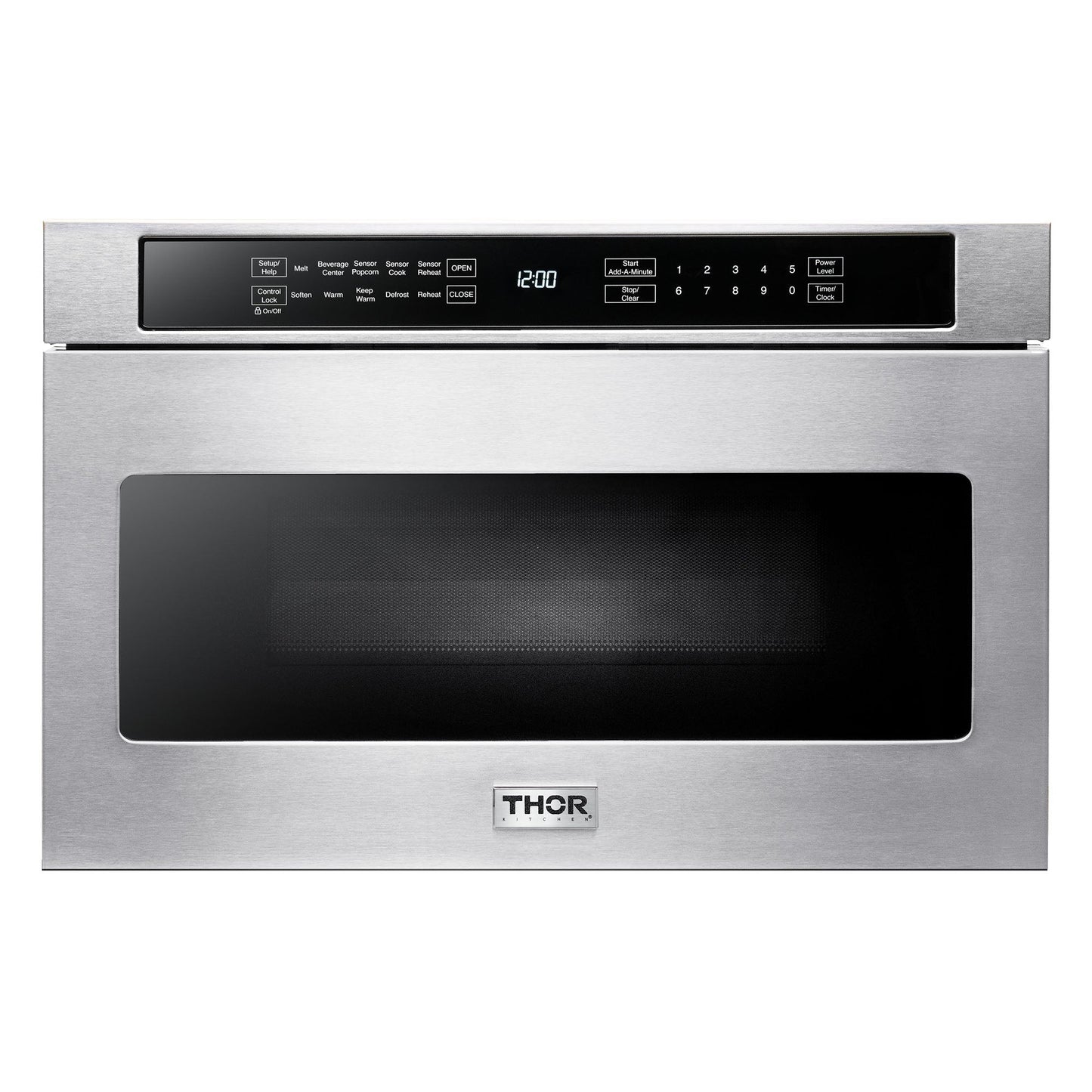 Thor Kitchen Package - 36 Inch Gas Range, Range Hood, Microwave, Refrigerator with Water and Ice Dispenser, Dishwasher, AP-LRG3601U-W-9