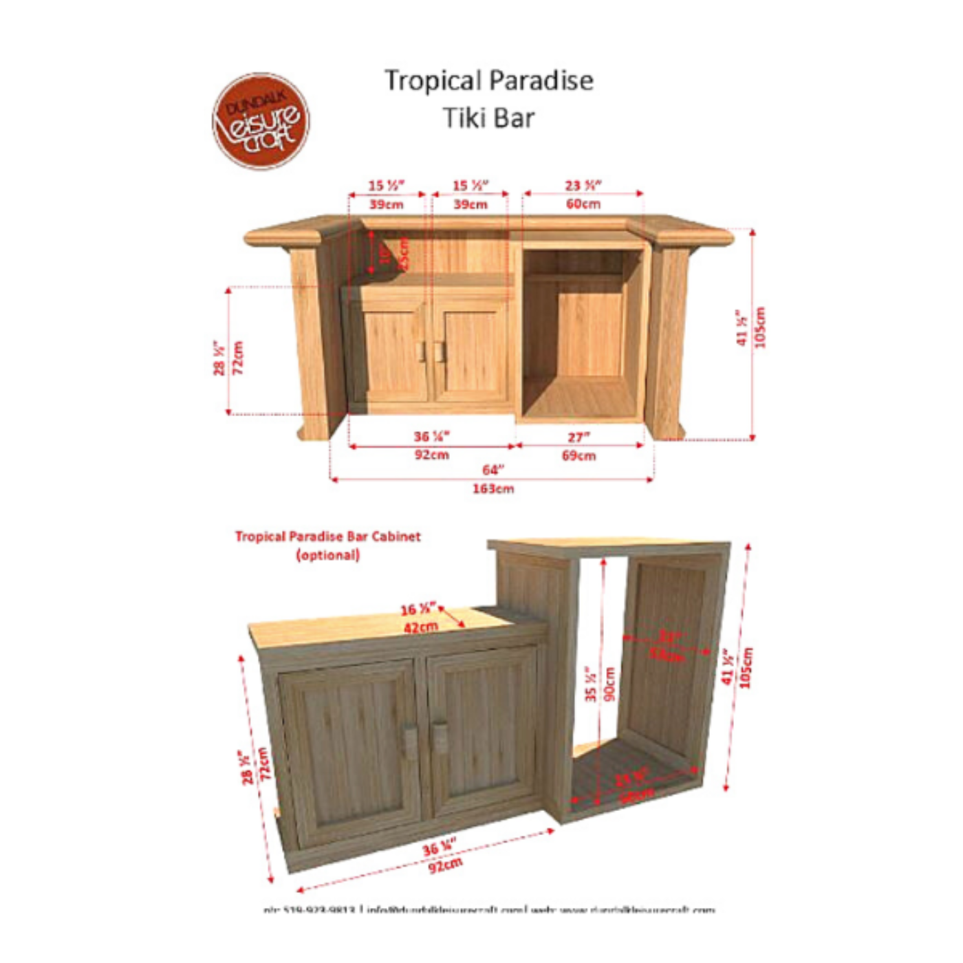 Dundalk Leisure New Tropical Paradise Tiki Bar - 784083517715