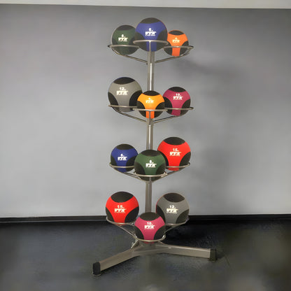 Troy Wall Ball Rack With 12 Medicine Balls - BALLPAC-GMB15G2