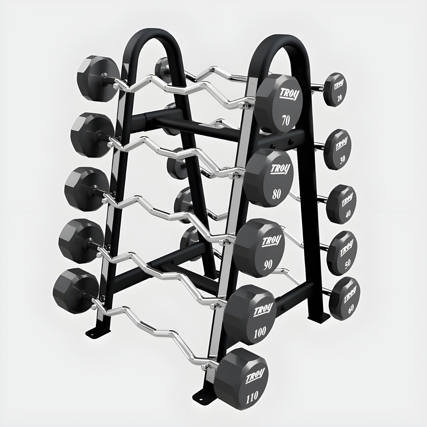Troy BB-10 Double Sided Horizontal Fixed Barbell Rack - BB-10-MBLK