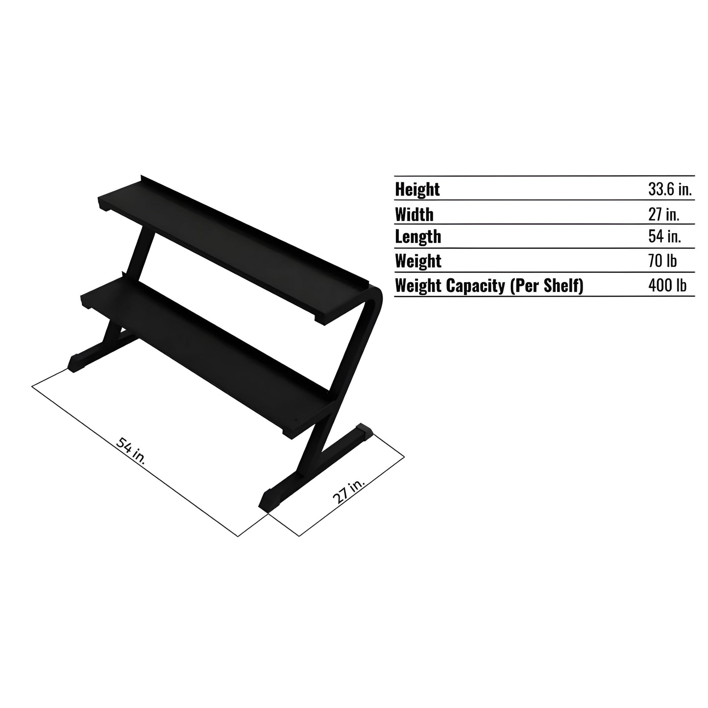 Troy  2 Tier Horizontal Kettlebell Rack - KBR-14