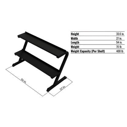 Troy  2 Tier Horizontal Kettlebell Rack - KBR-14