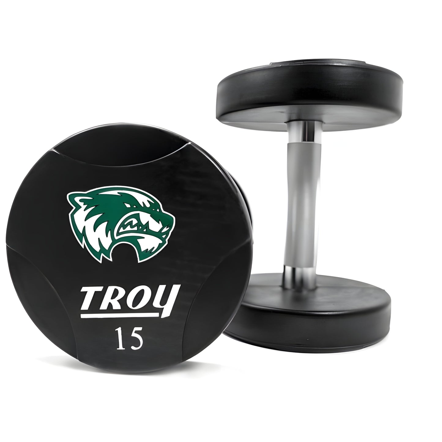 Troy Urethane T-Clog Logo Dumbbell Set - TSD-005-050UTL