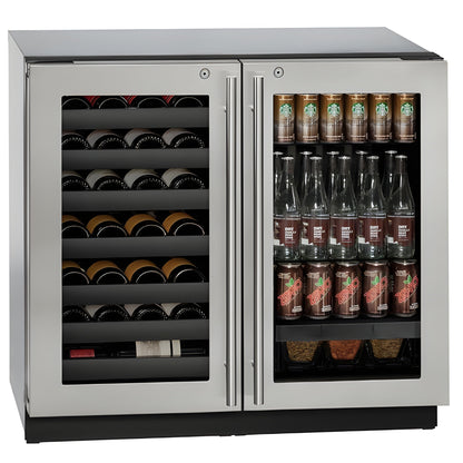 U-Line - 36" 3000 Series Beverage Center - U-3036BVWC - U-3036BVWCINT-00B