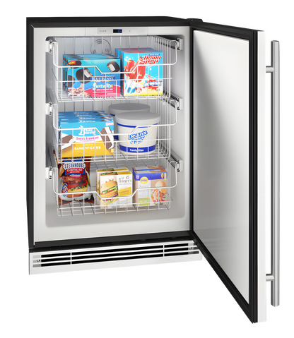 U-Line - 24" 1 Class Convertible Freezer - 115V - HFZ124 - UHFZ124-SS01B