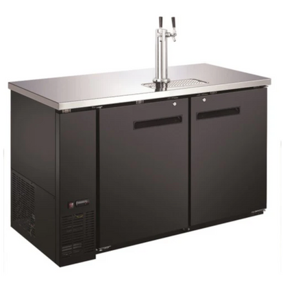 Adcraft USBD-5928/2 U-Star 59" Wide Beer Dispenser with Double Tap Tower - USBD-5928/2