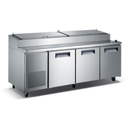 Adcraft USPZ-3D U-Star Three Door Refrigerated Pizza Prep Table - USPZ-3D