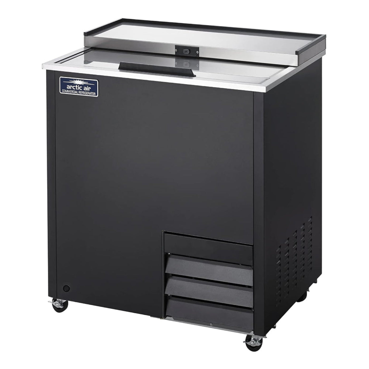 Arctic Air AGF24 24" Black Glass Froster with Sliding Lid - AGF24