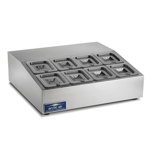 Arctic Air ACP8SQ 28" 8 Pan Countertop Compact Prep Unit - ACP8SQ