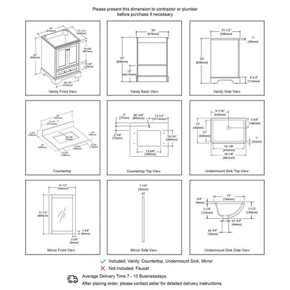 Blossom Copenhagen 24″ Bathroom Vanity - V8027 24 01