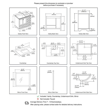 Blossom Copenhagen 36″ Bathroom Vanity