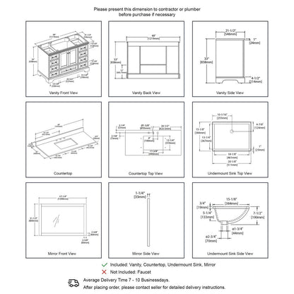 Blossom Copenhagen 48″ Bathroom Vanity - V8027 48 01
