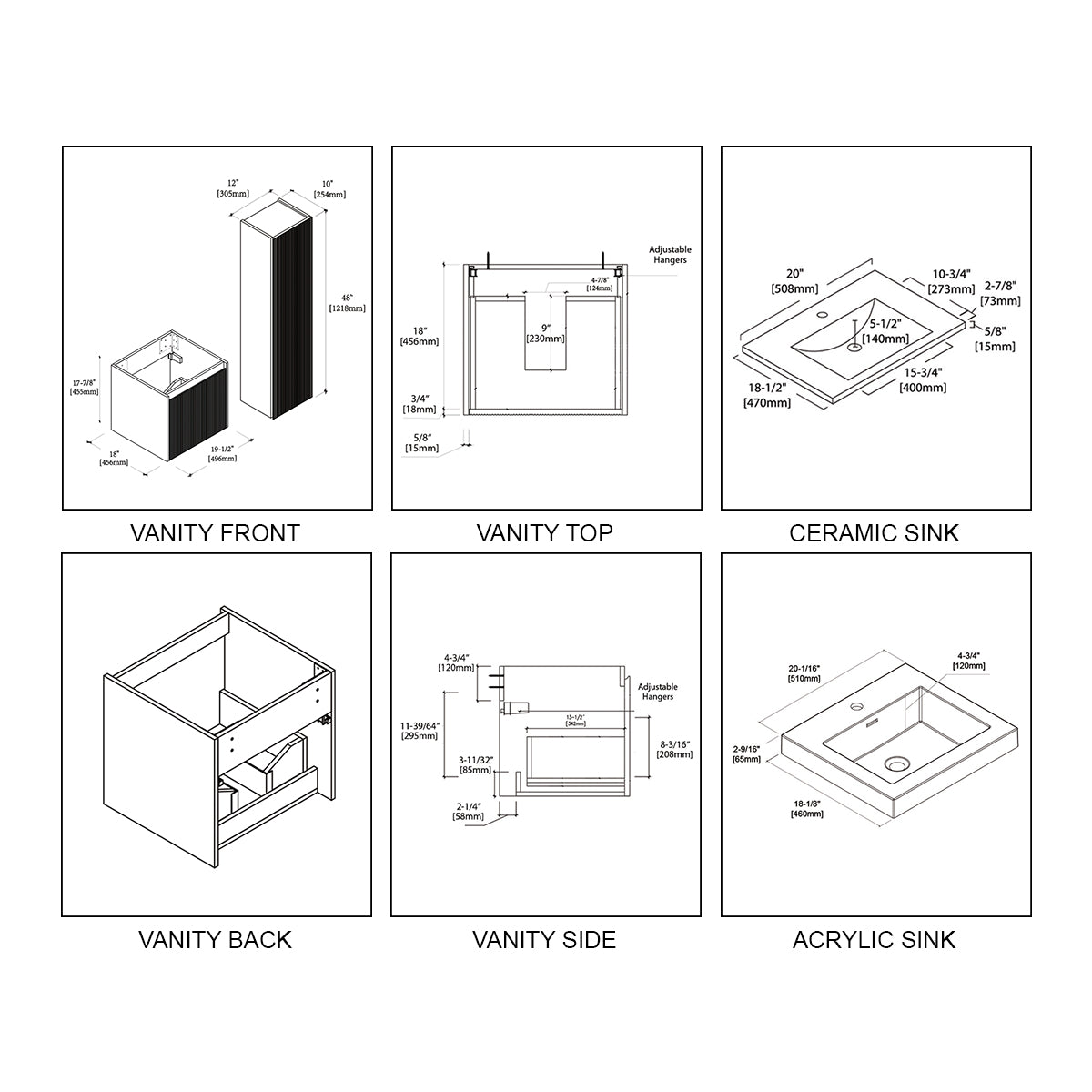 Blossom Positano 20″ Bathroom Vanity - V8028 20 01