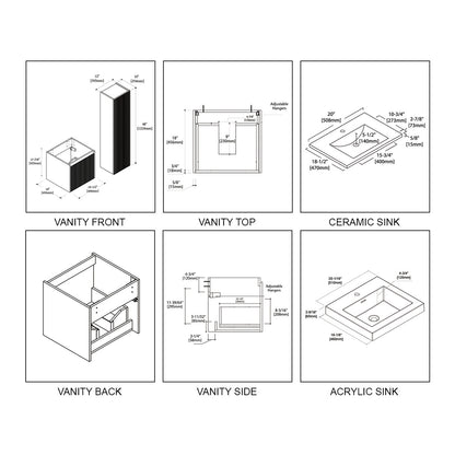 Blossom Positano 20″ Bathroom Vanity - V8028 20 01