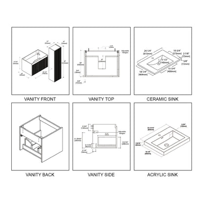 Blossom Positano 24″ Bathroom Vanity - V8028 24 01
