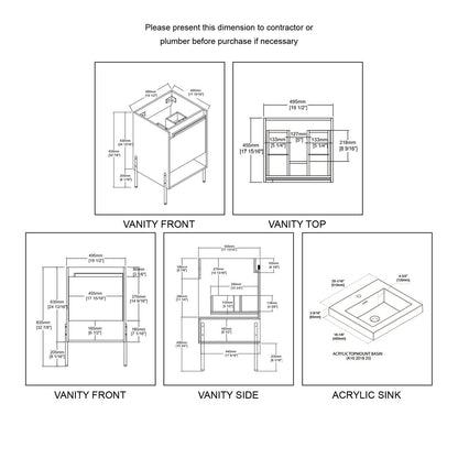 Blossom Turin 20″ Bathroom Vanity - V8031 20 01