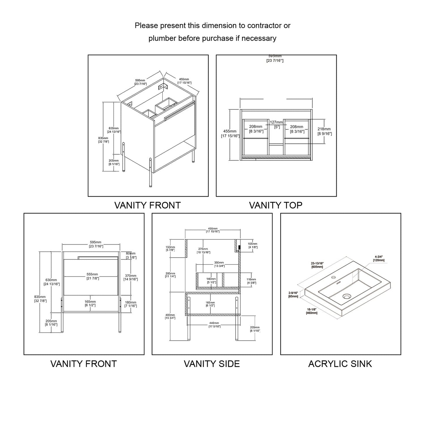 Blossom Turin 24″ Bathroom Vanity - V8031 24 01