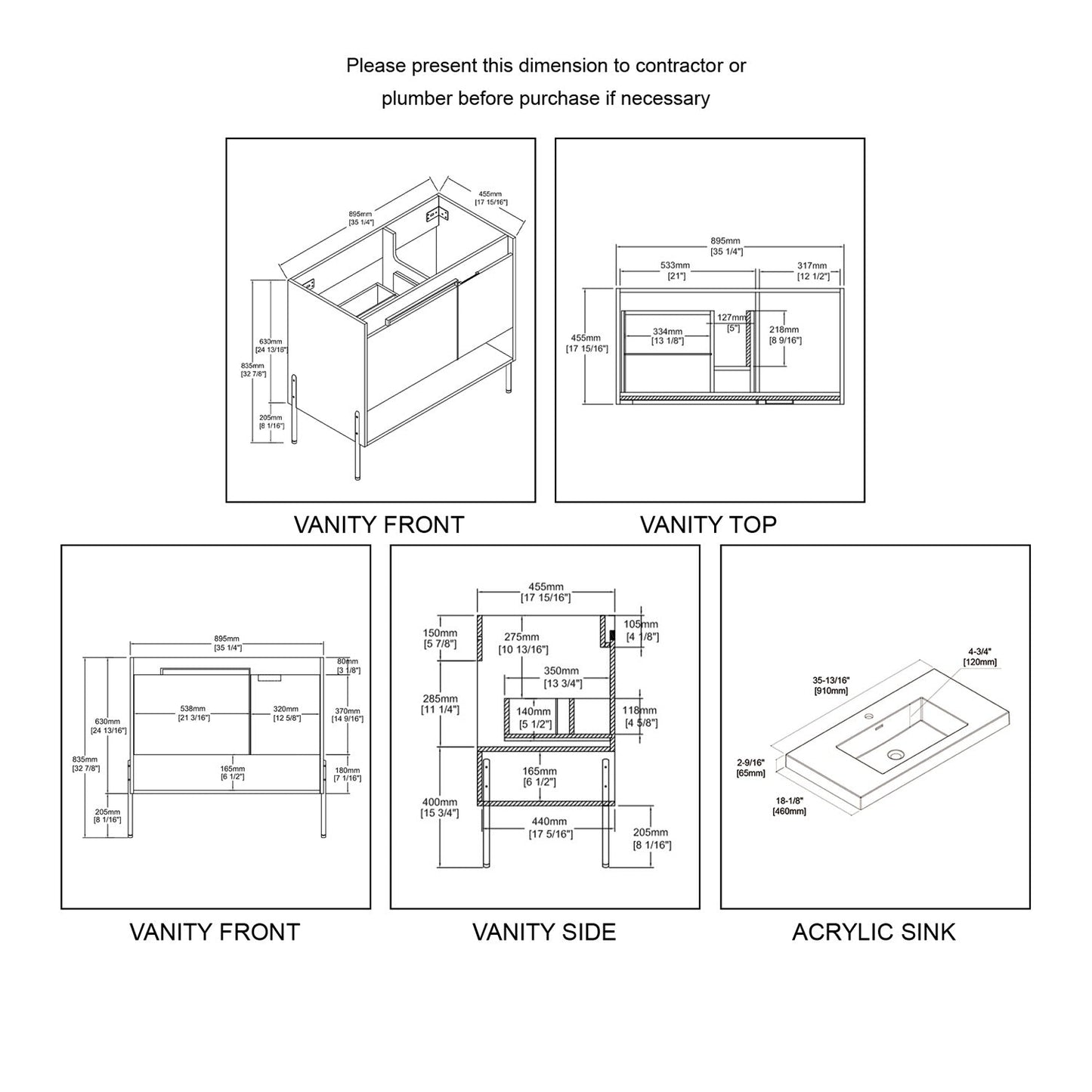 Blossom Turin 36″ Bathroom Vanity - V8031 36 01