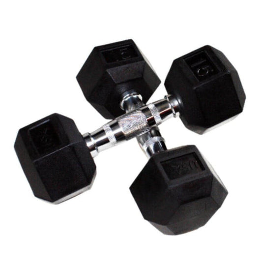 Troy  USA Sports by Troy  Rubber Hex Dumbbell Set with Rack - VERTPAC-HDR30G