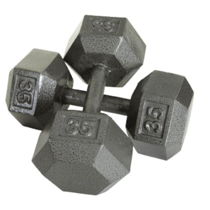 TROY VTX by Troy VERTPAC-IHD25 8-Pair Iron Hex Dumbbells with Vertical Rack - VERTPAC-IHD25