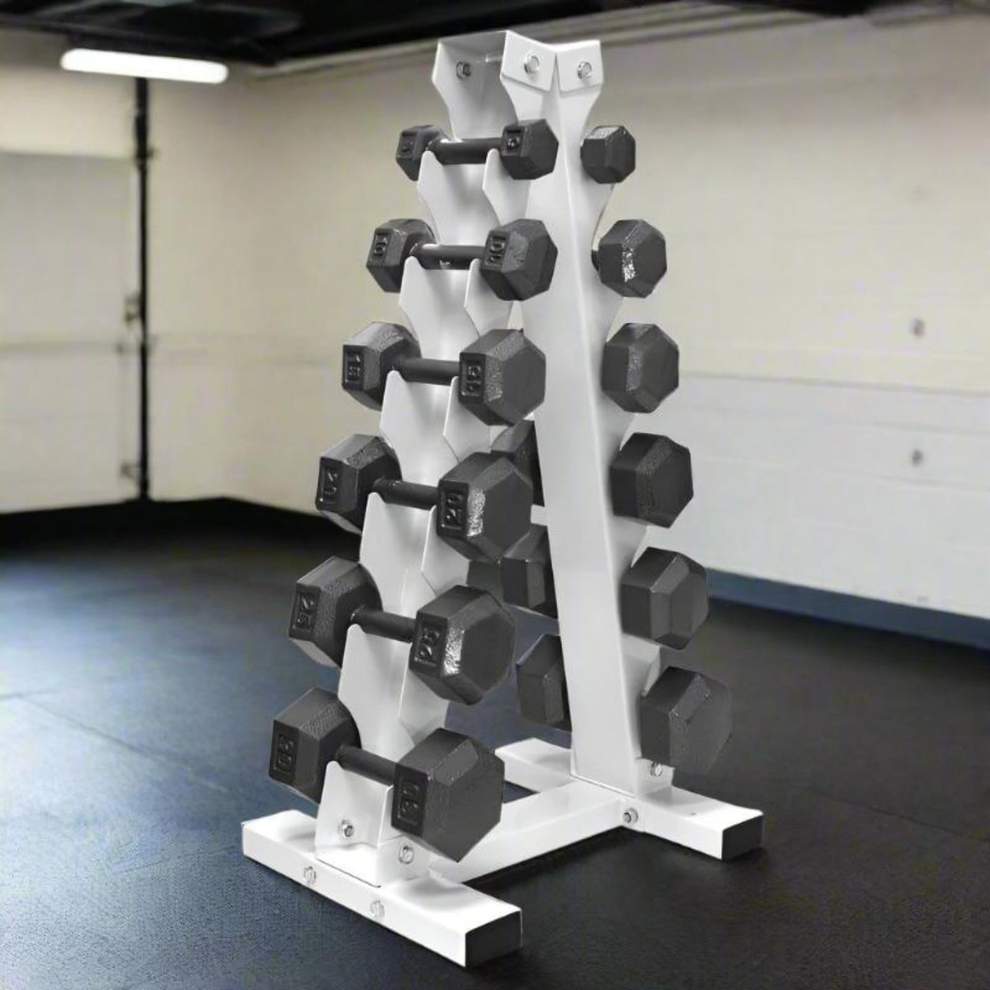 TROY USA by Troy VERTPAC-IHD30 Iron Hex Dumbbells & A-Frame Rack - VERTPAC-IHD30