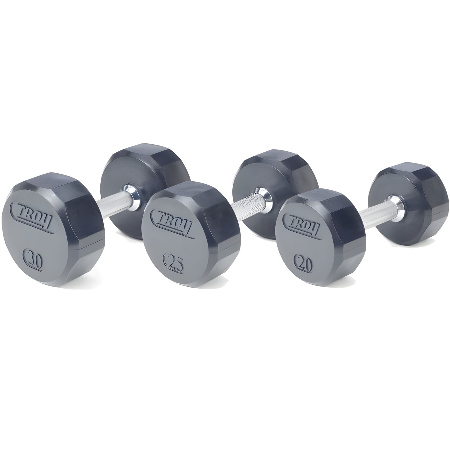 Troy 12-Sided Dumbbells with Vertical Rack - VERTPAC-TSDR25