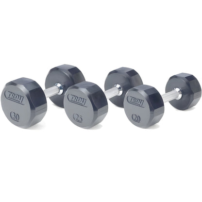 Troy 12-Sided Dumbbells with Vertical Rack - VERTPAC-TSDR25