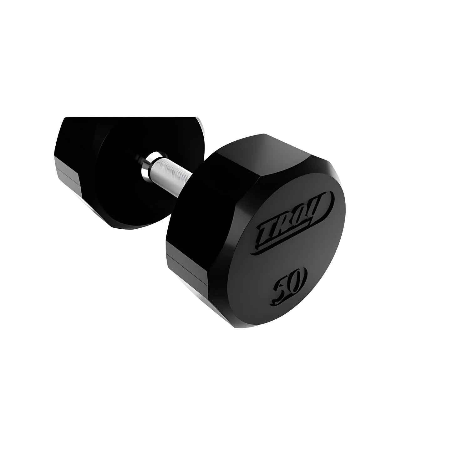 Troy 12-Sided 3-50lb Dumbbells with Rack - VERTPAC-TSDR50G
