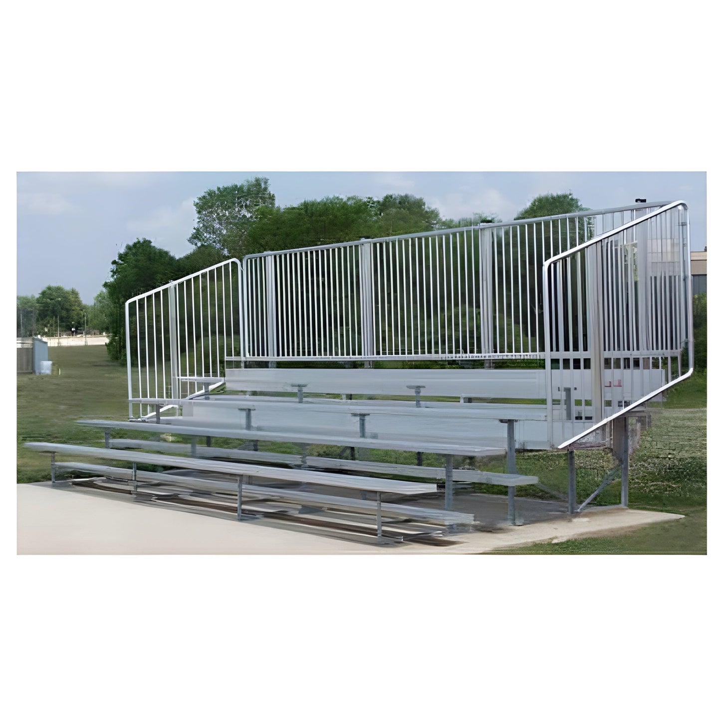 Bleacher 4 or  5 Row Aluminum Bleachers with Fencing - NB0415