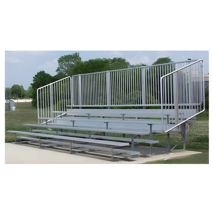 Bleacher 4 or 5 Row Aluminum Bleachers with Fencing - NB0415P