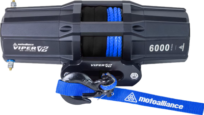MotoAlliance Viper V2 ATV/UTV Winch 6000lbs New - VT6000_BL