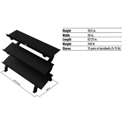 TROY VTX by Troy GTDR-3 Horizontal 3-Tier Shelf Rack - GTDR-3