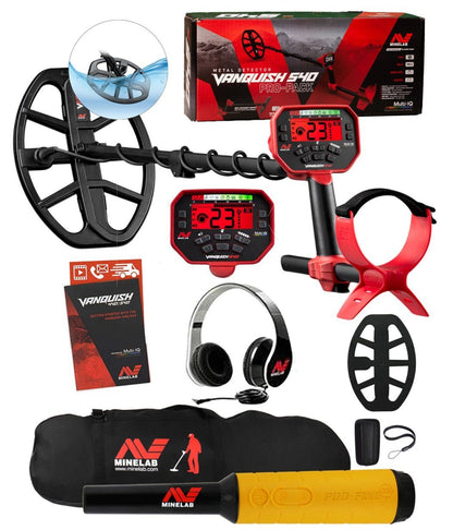 Minelab Vanquish 540 Metal Detector with Pro-Find 35 Pointer, and Carry Bag - 3820-0003-mfg-m06
