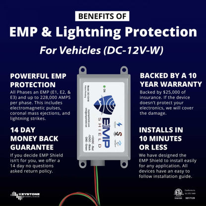 EMP Shield – EMP & Lightning Protection for Vehicles (DC-12V-W)/ Vehicle Model