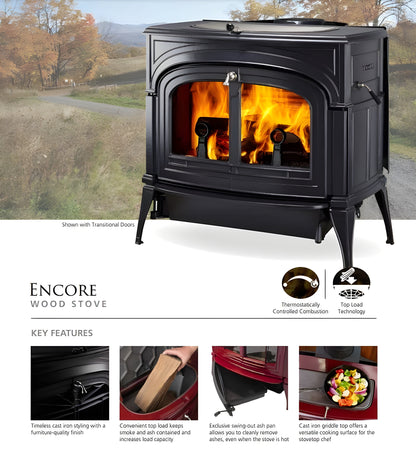 Vermont Castings Encore Wood Burning Stove w/ 30% Tax Credit Eligibility -  2040-CAT-C