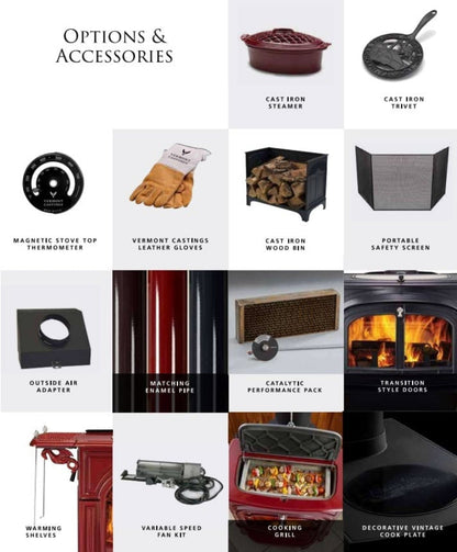 Vermont Castings Intrepid Direct Vent Gas Stove with IntelliFire Touch Ignition System - INDVR-IFT-CB