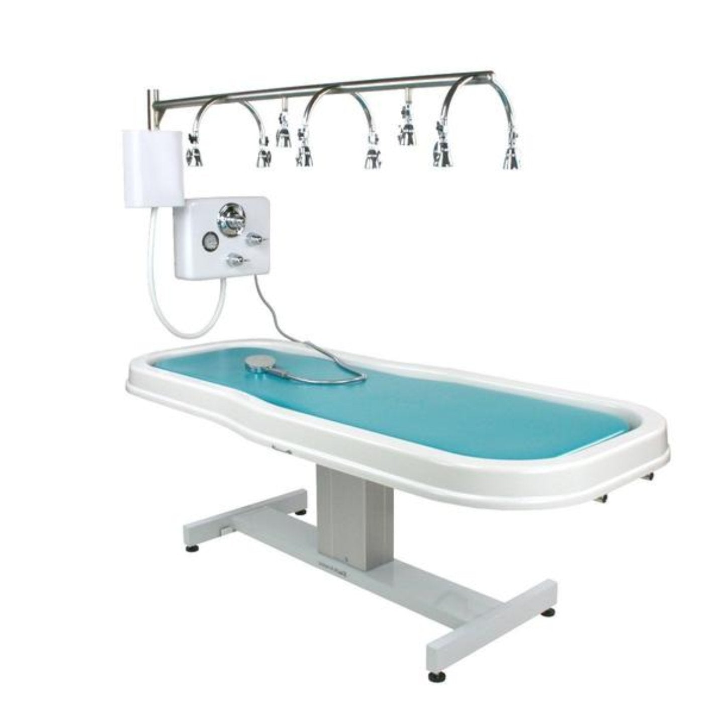 Touch America Stationary Neptune Wet Table and 8-Head Vichy Shower Deluxe Package - 82030
