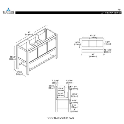 Blossom Vienna 48 Inch Bathroom Vanity - V8021 48 01